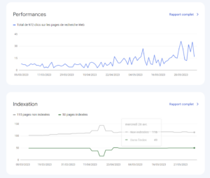 Exemple de Google Search Console