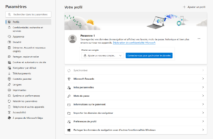 paramètres Internet explorer